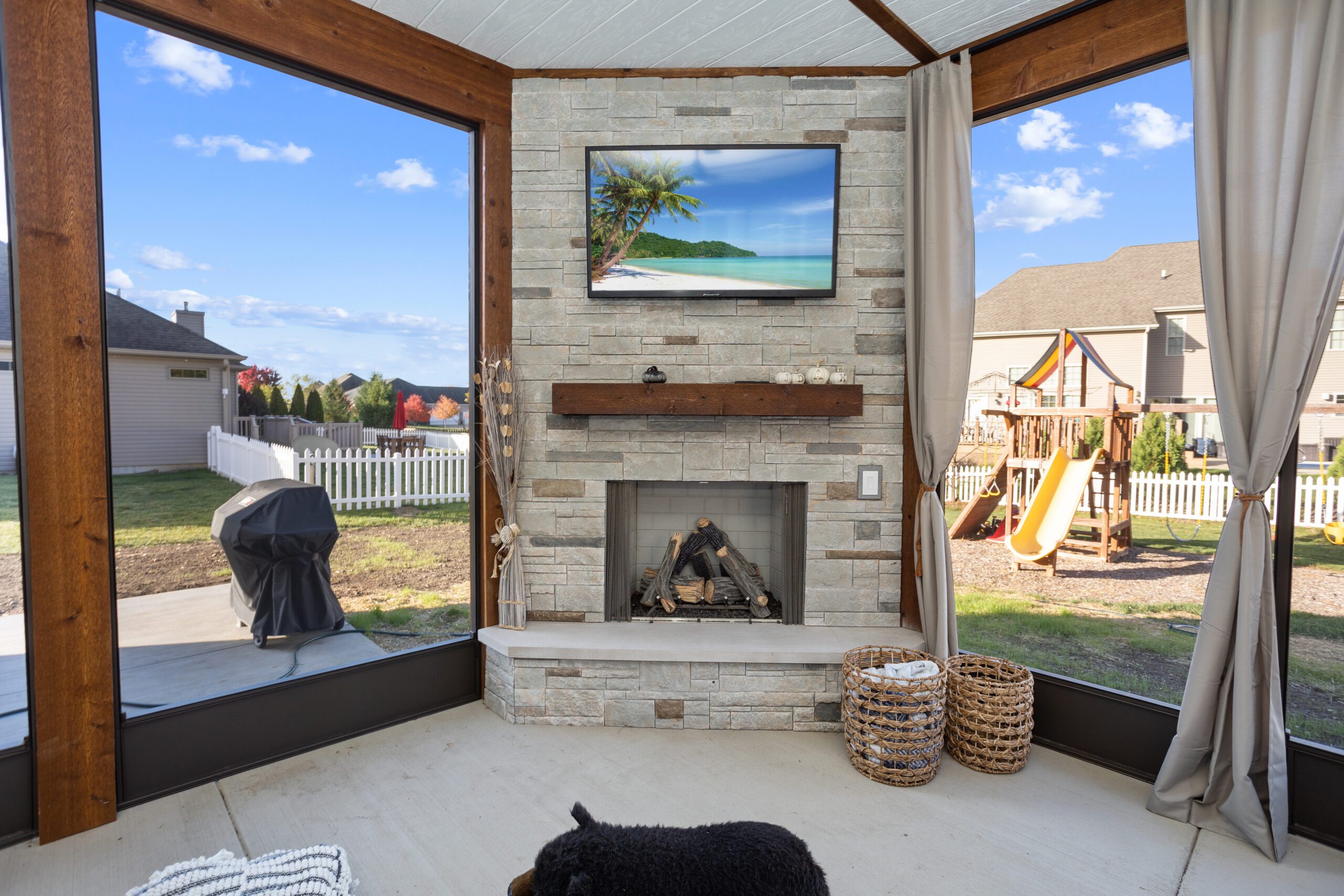 coors remodeling installs sunrooms with tvs