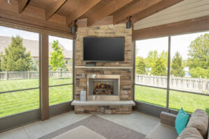get a fireplace and sunroom in your home with coors remodeling